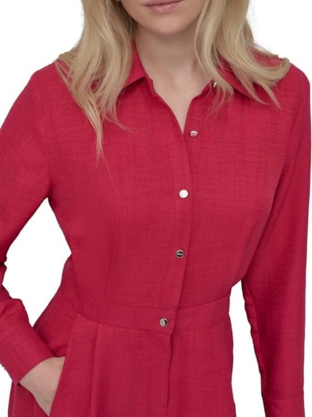 NEW DKNY Women's 16 Collared Neck Long Sleeve Button Down Dress • Reg Price $129 - Picture 5 of 5